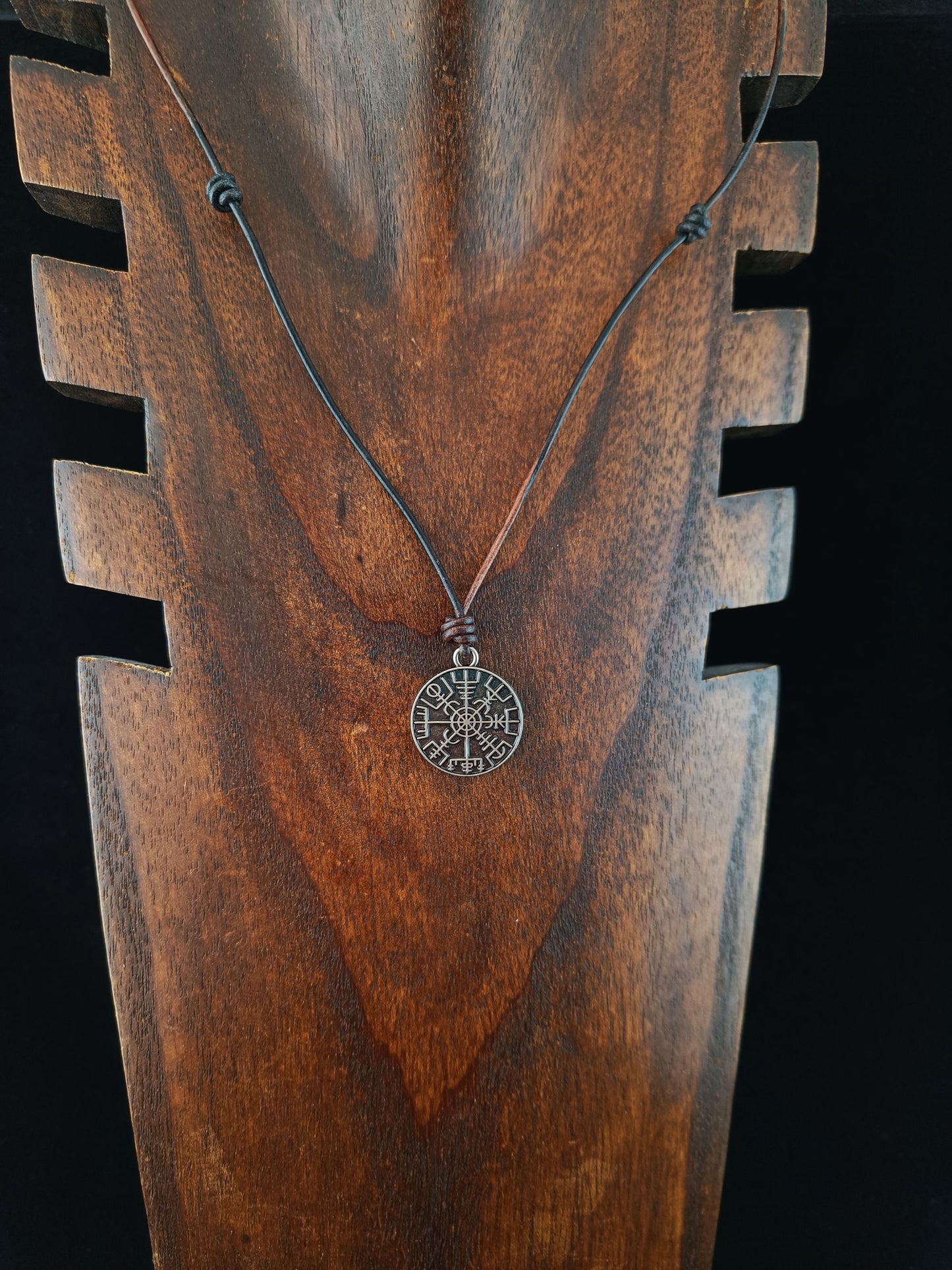 Vegvísir Leather Cord Necklace